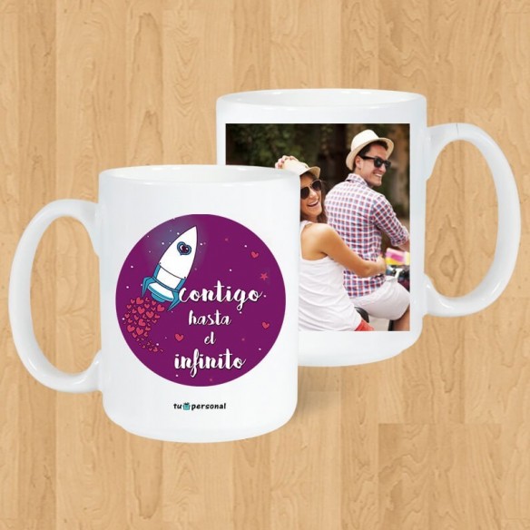 Taza blanca " Sin ti no pinto nada"