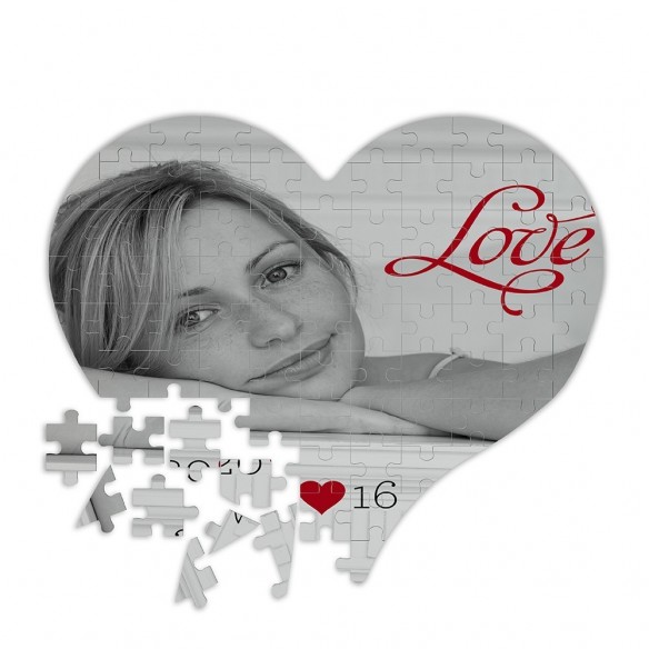Puzzle personalizado en forma de corazón