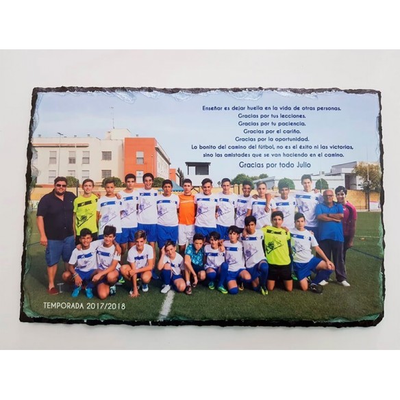 Placa personalizada piedra pizarra 20x15cm 2